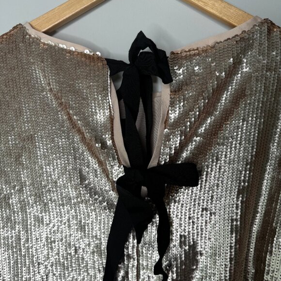 NWT J. Crew Tall Sequin Cropped Top Rose Gold Womens 12T Half Sleeve H4429 - Picture 5 of 9